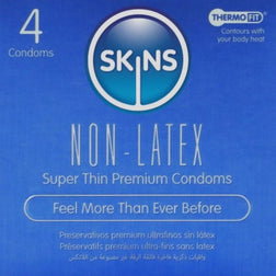 SKINS Non-Latex ultra-thin condoms, pack of 4