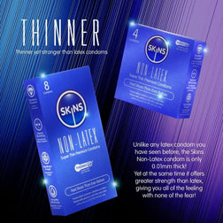 SKINS Non-Latex ultra-thin condoms, pack of 4