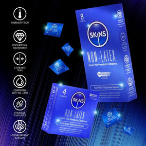 SKINS LOT DE 4 PRESERVATIFS SANS LATEX