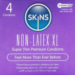 SKINS PRESERVATIFS SANS LATEX PAQUET DE 4 FORMAT XL