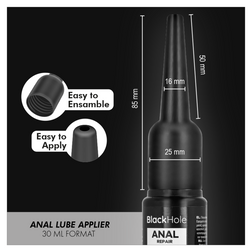 Détails techniques et dimensions de l'applicateur lubrifiant anal