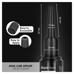 Schéma technique des dimensions de l'applicateur noir