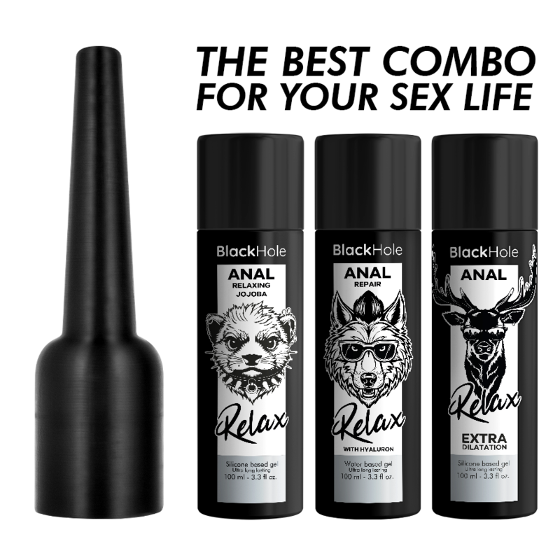 BLACK HOLE APPLICATEUR DE LUBRIFIANT ANAL TAILLE L 100 ML
