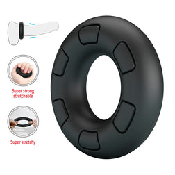 CRAZY BULL EXTRA-SOFT SILICONE COCK RING BERTRAM BLACK