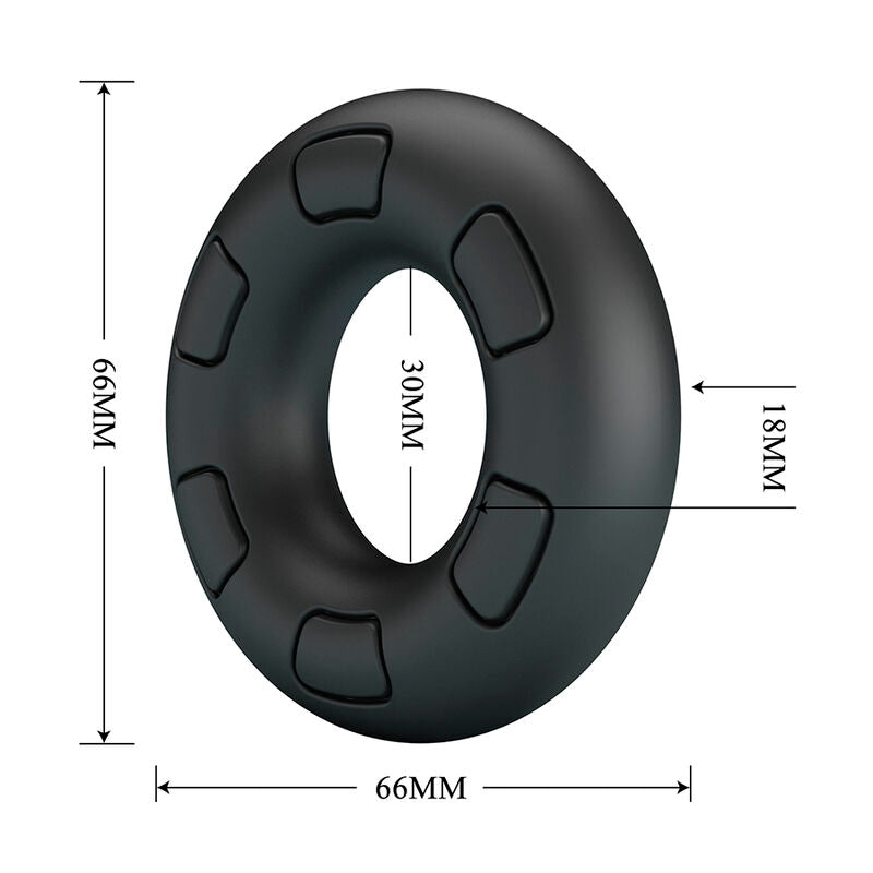 CRAZY BULL ANNEAU PENAL EN SILICONE SUPER DOUX BERTRAM NOIR