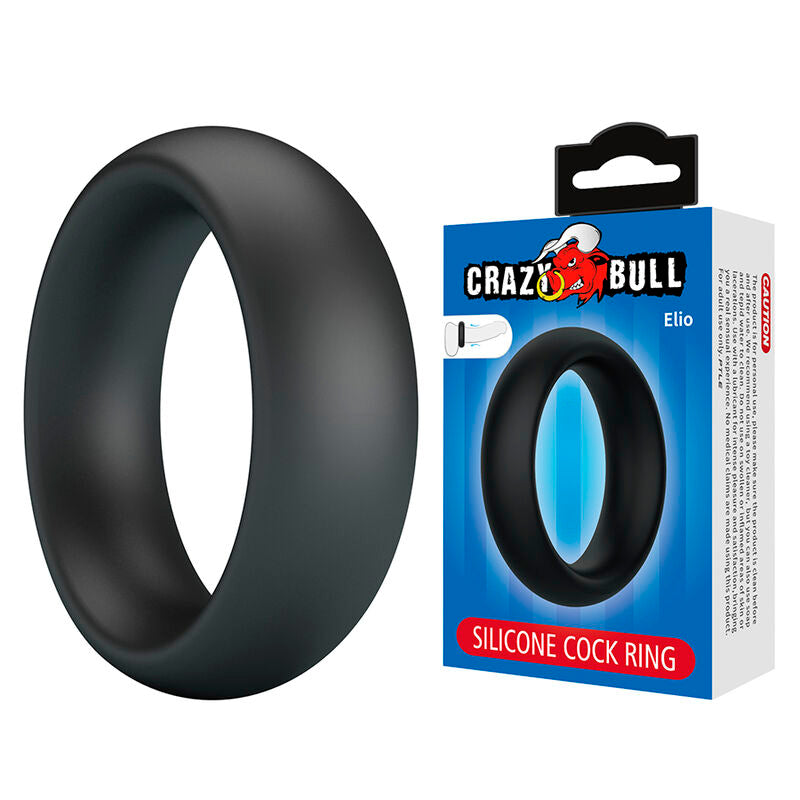 CRAZY BULL ELIO ANNEAU PENAL EN SILICONE NOIR