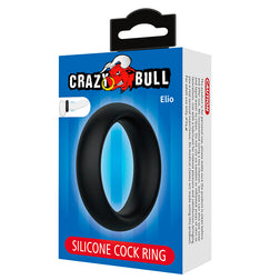 CRAZY BULL ELIO COCK RING IN BLACK SILICONE