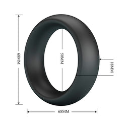 CRAZY BULL ELIO COCK RING IN BLACK SILICONE