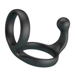 CRAZY BULL FLORIAN DOUBLE PENIS AND TESTICLE RING BLACK