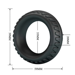 CRAZY BULL MERRITT TEXTURED SILICONE COCK RING BLACK