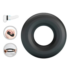 CRAZY BULL URBAN COCK RING IN ULTRA-SOFT BLACK SILICONE
