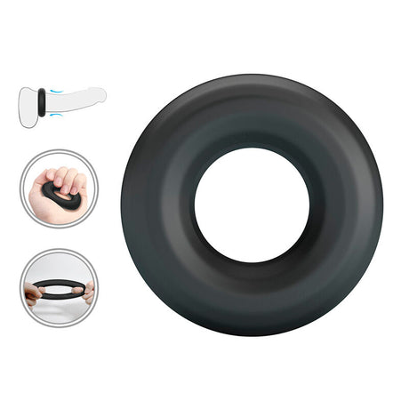 CRAZY BULL ANNEAU PENAL URBAN EN SILICONE ULTRA DOUX NOIR