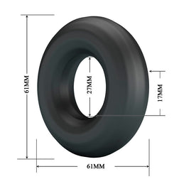 CRAZY BULL URBAN COCK RING IN ULTRA-SOFT BLACK SILICONE