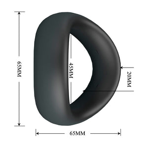 CRAZY BULL VALEN ANNEAU PENAL ERGONOMIQUE EN SILICONE NOIR