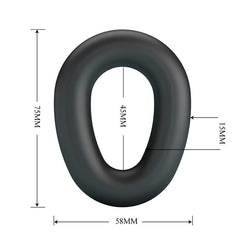 CRAZY BULL VESPER ULTRA-SOFT BLACK SILICONE COCK RING