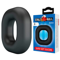Walden model cock ring in black silicone for intimate pleasure.