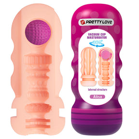 PRETTY LOVE MASTURBATEUR LISSANT VAGINAL AVEC VENTOUSE ET TEXTURES INTERNES
