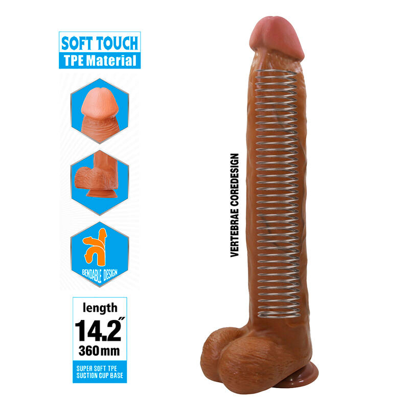 Schéma de la structure interne flexible et du TPE doux du gode Dany