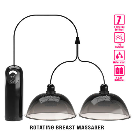 Exclu Double stimulateur de tétons rotatif à succion, 7 modes pour ton plaisir