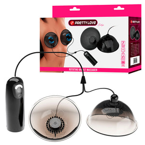 PRETTY LOVE STIMULATEUR DE TETONS ROTATIF A SUCCION NOIR