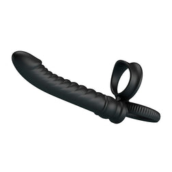 PRETTY LOVE MERRITT ANAL VIBRATOR WITH RING AND VIBRATION, BLACK