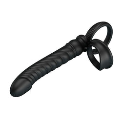 PRETTY LOVE MERRITT ANAL VIBRATOR WITH RING AND VIBRATION, BLACK