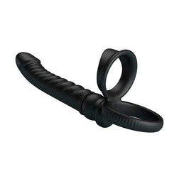 PRETTY LOVE MERRITT ANAL VIBRATOR WITH RING AND VIBRATION, BLACK