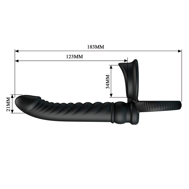 PRETTY LOVE VIBRATEUR ANAL MERRITT AVEC ANNEAU ET VIBRATION NOIR