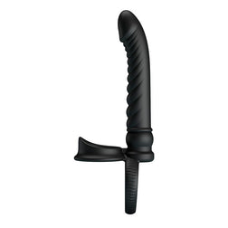 PRETTY LOVE MERRITT ANAL VIBRATOR WITH RING AND VIBRATION, BLACK