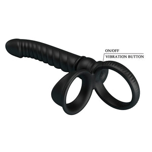 PRETTY LOVE VIBRATEUR ANAL MERRITT AVEC ANNEAU ET VIBRATION NOIR