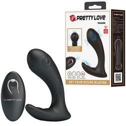 Pretty Love Mirabelle prostate massager in black silicone, for intimate pleasure.