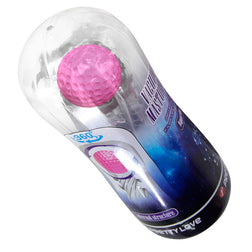Masturbateur transparent bille - vue produit de profil