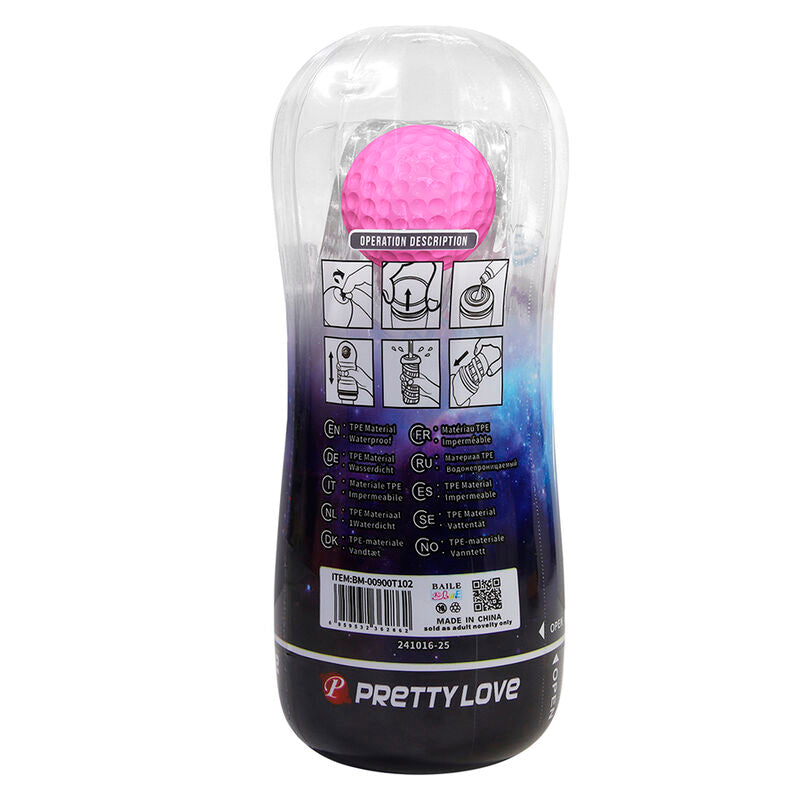 PRETTY LOVE COUPE DE MASTURBATION TEXTUREE A 360 TRANSPARENTE