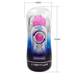 Masturbateur transparent bille - détail matière produit