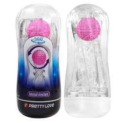 Masturbateur transparent bille - vue produit principale