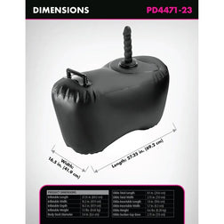 FETISH FANTASY SERIES BODY DOCK SIEGE GONFLABLE AVEC GODEMICHET 692 CM NOIR