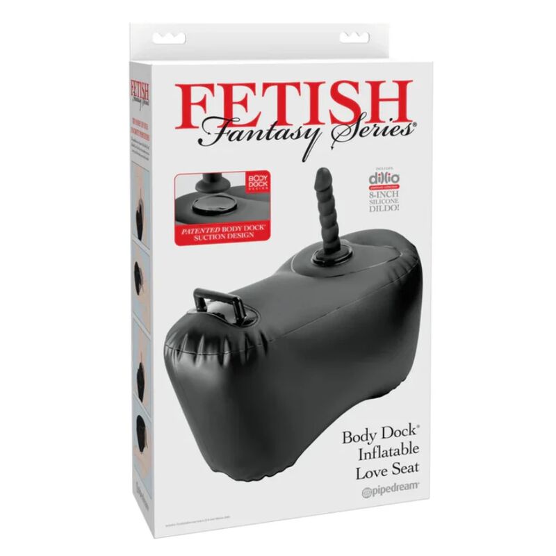 FETISH FANTASY SERIES BODY DOCK SIEGE GONFLABLE AVEC GODEMICHET 692 CM NOIR