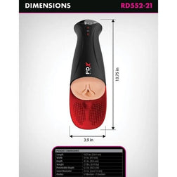 Schéma technique des dimensions du masturbateur automatique
