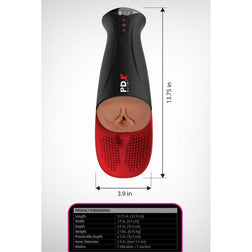Schéma technique des dimensions du masturbateur automatique XL