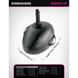 FETISH FANTASY SERIES BODY DOCK BOULE GONFLABLE AVEC GODEMICHET NOIR 419 CM