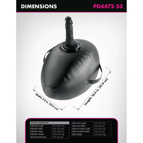 FETISH FANTASY SERIES BODY DOCK BOULE GONFLABLE AVEC GODEMICHET NOIR 419 CM