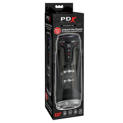 PDX ELITE MOTO BATOR PRO MASTURBATEUR A POUSSE AUTOMATIQUE VIBRANT ET CHAUFFANT 265 CM