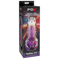 Packaging of the transparent ViewTube XXL masturbator with LED lighting