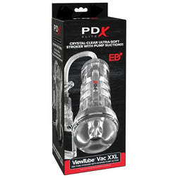 PDX Elite Viewtube VAC XXL transparent masturbator with suction pump 27.3 cm