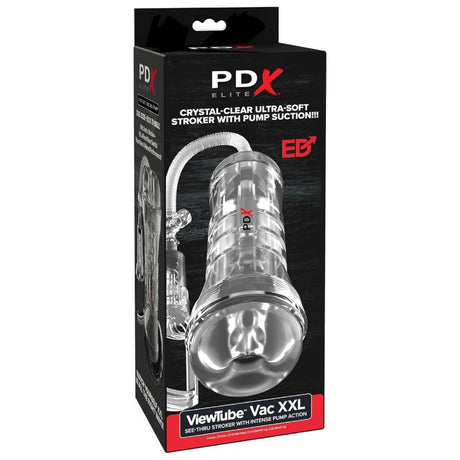 PDX ELITE VIEWTUBE VAC XXL MANGE TRANSPARENTE AVEC POMPE D ASPIRATION 273 CM