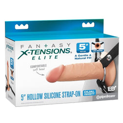 Gode réaliste Hollow Strap-On 12,7 cm - vue produit de profil