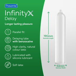 Delay condoms box of 12 — Pasante Infinity Delay