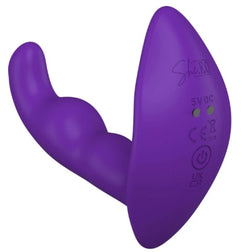 SHEEO vibrating rotating anal stimulator with remote control, purple