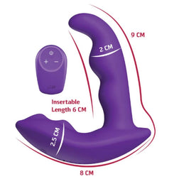 SHEEO vibrating rotating anal stimulator with remote control, purple