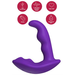 SHEEO vibrating rotating anal stimulator with remote control, purple